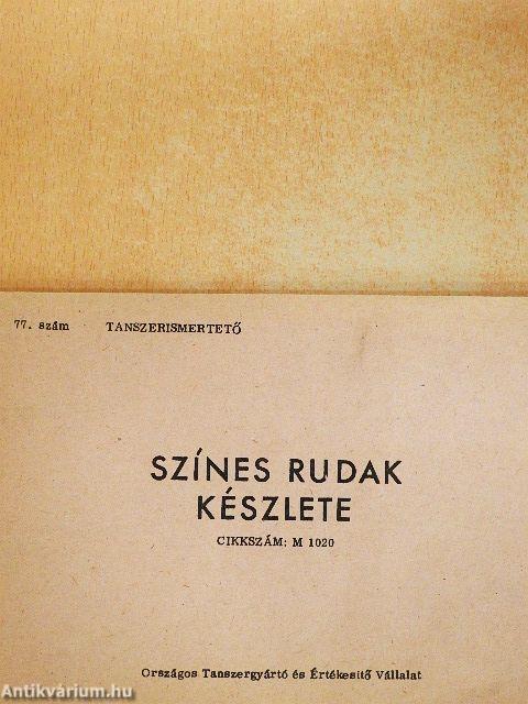 Színes rudak készlete