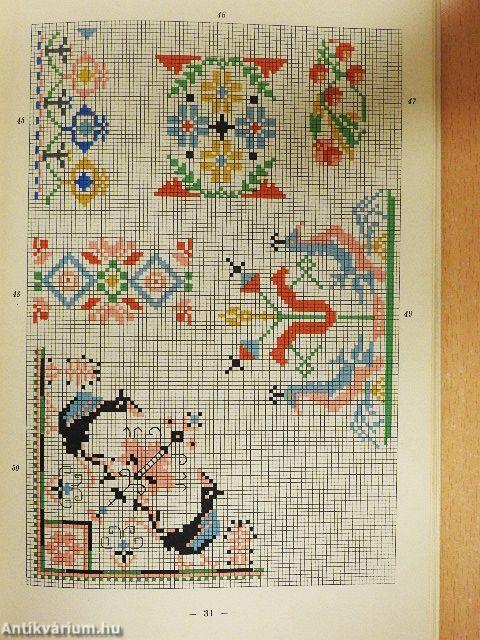 Tiszavidéki keresztszemes hímzésminták