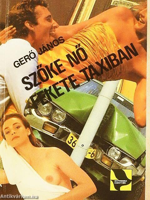 Szőke nő fekete taxiban