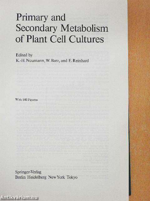Primary and Secondary Metabolism of Plant Cell Cultures