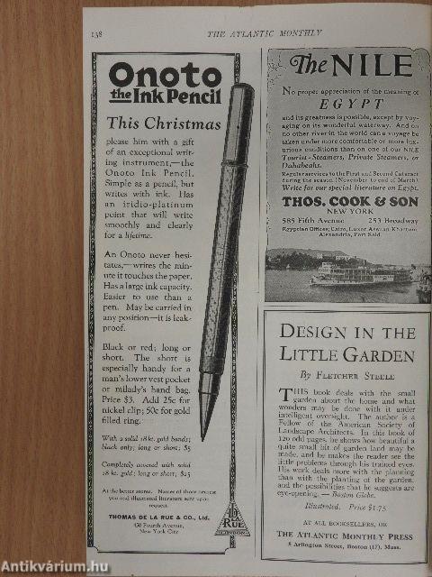 The Atlantic Monthly 1924 july-december (fél évfolyam)