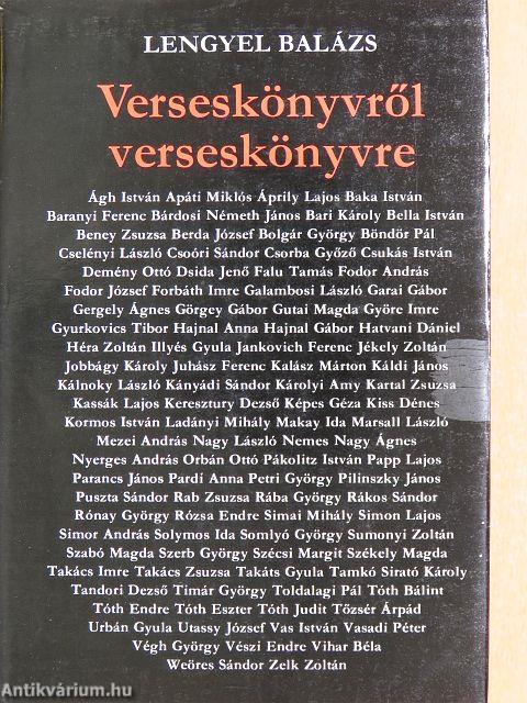 Verseskönyvről verseskönyvre
