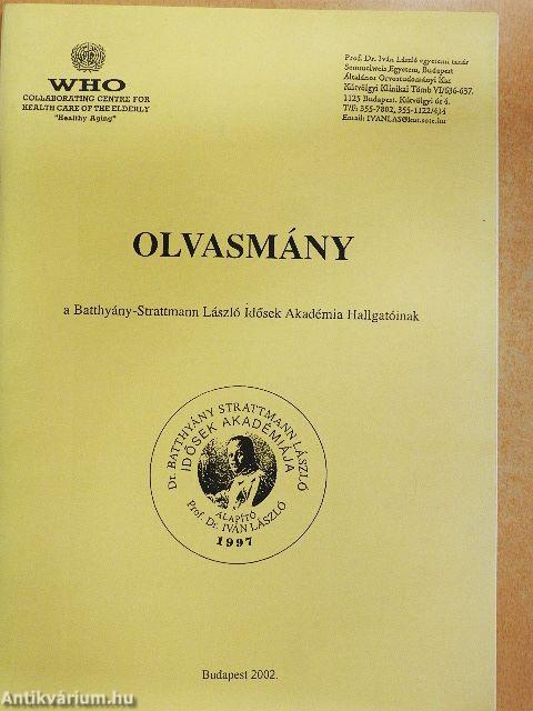 Olvasmány a Batthyány-Strattmann László Idősek Akadémiája Hallgatóinak