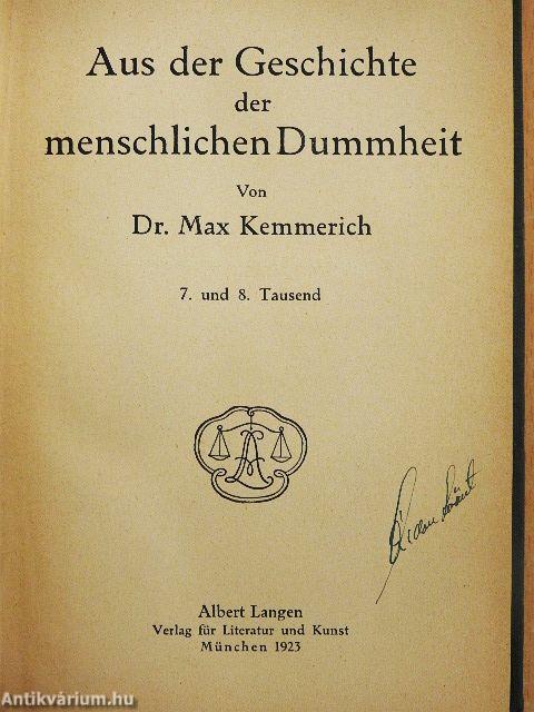 Aus der Geschichte der menschlichen Dummheit