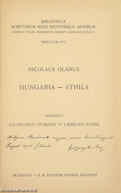 Hungaria - Athila (dedikált példány)