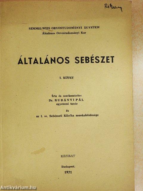 Általános sebészet I-II.