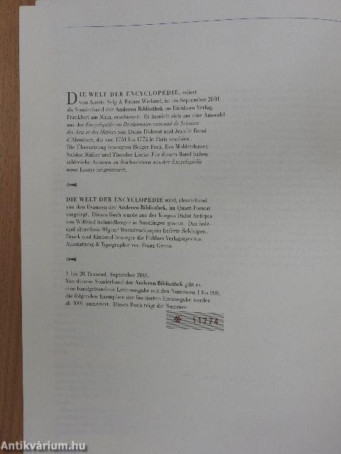 Die Welt der Encyclopédie
