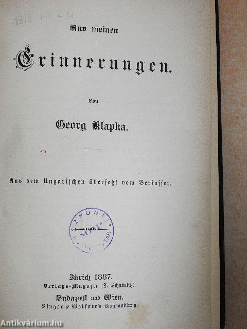 Aus meinen Erinnerungen (gótbetűs)