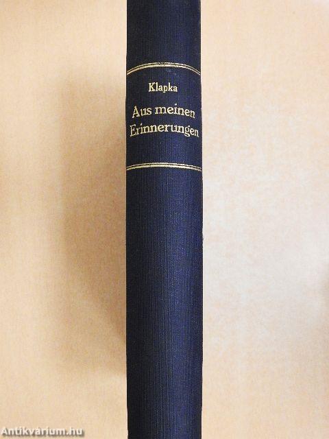 Aus meinen Erinnerungen (gótbetűs)