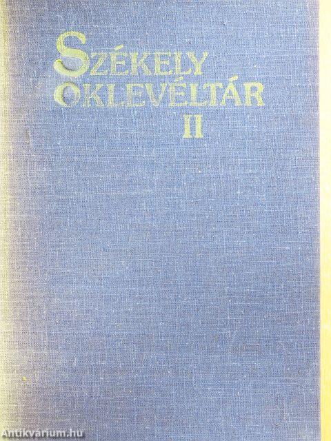 Székely oklevéltár II.