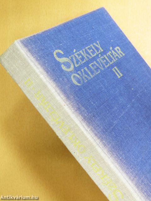 Székely oklevéltár II.