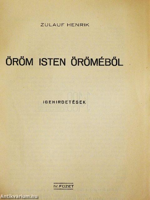 Öröm Isten öröméből