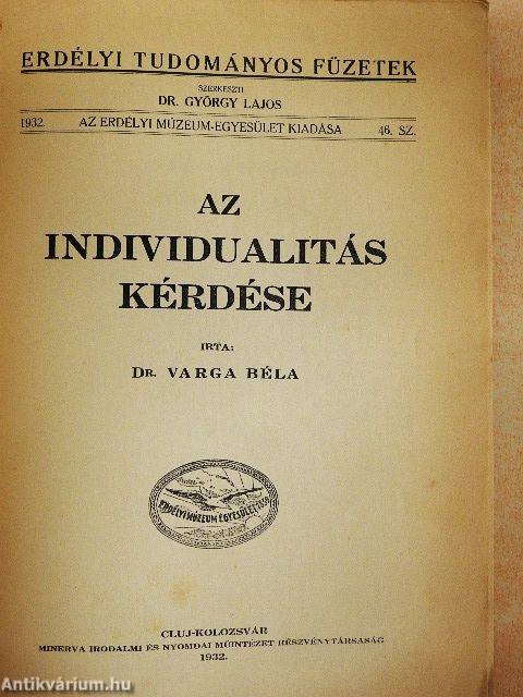 Az individualitás kérdése