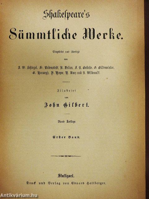 Shakespeare's Sämmtliche Werke I. (gótbetűs)
