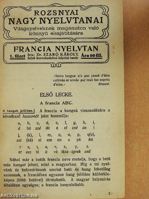 Francia nyelvtan 1-12.