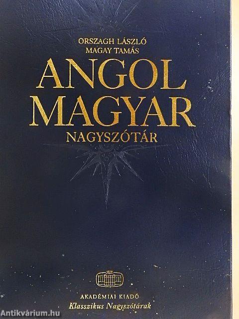 Angol-magyar nagyszótár