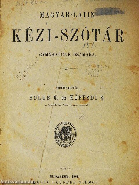 Magyar-latin kézi-szótár