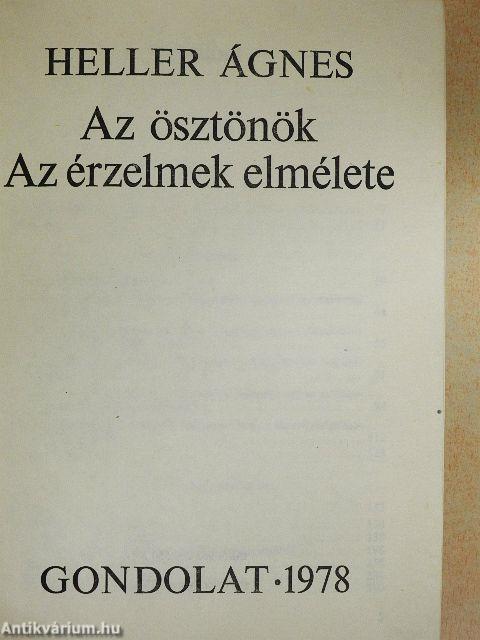 Az ösztönök/Az érzelmek elmélete