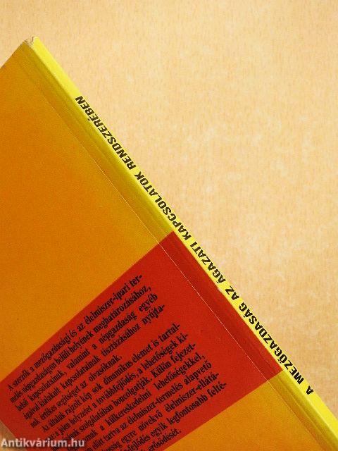 A mezőgazdaság az ágazati kapcsolatok rendszerében