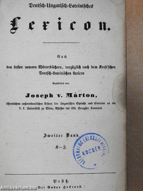Német-magyar-deák szótár II.