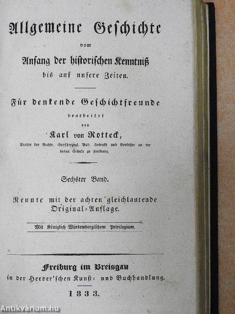 Allgemeine Geschichte vom Anfang der historischen Kenntniß bis auf unsere Zeiten V-VI. (gótbetűs)