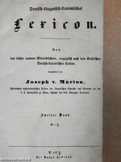 Német-magyar-deák szótár II.