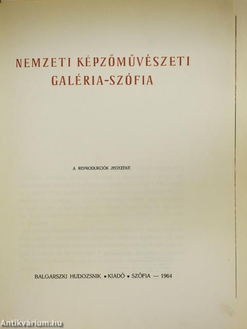 Nemzeti Képzőművészeti Galéria - Szófia (nem teljes)