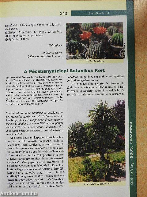 Kaktusz-világ 2005. december