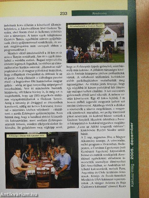 Kaktusz-világ 2005. december