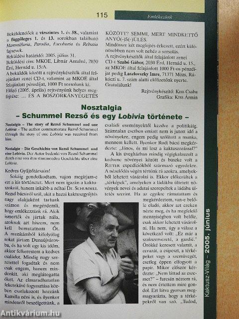 Kaktusz-világ 2005. június