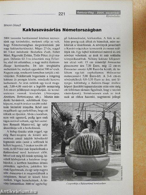 Kaktusz-világ 2004. december