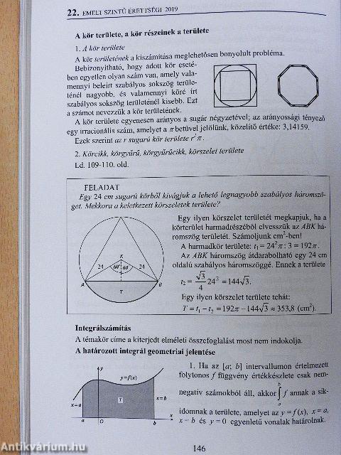Emelt szintű érettségi - Matematika kidolgozott szóbeli tételek 2019