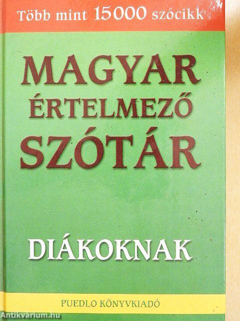 Magyar értelmező szótár diákoknak