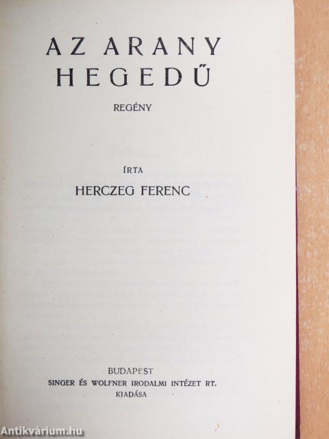 "35 kötet a Herczeg Ferenc válogatott munkáinak emlékkiadása sorozatból (nem teljes sorozat)"