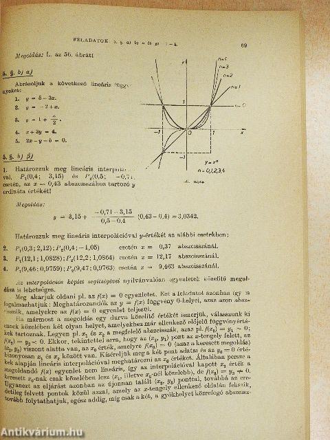 Műszaki matematikai gyakorlatok A. II.