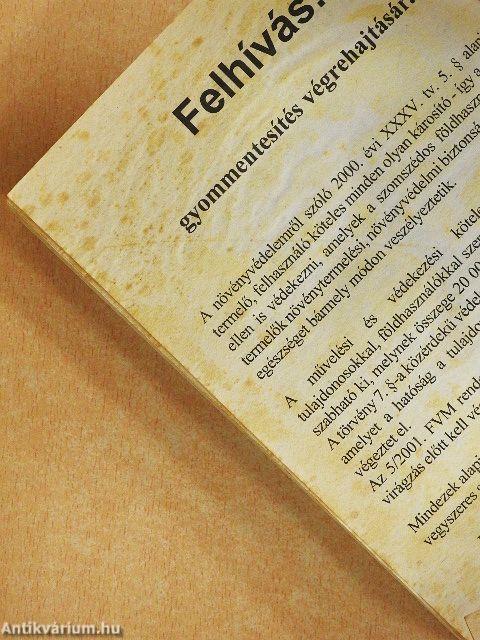 Növényvédő szerek, termésnövelő anyagok 2003. I.