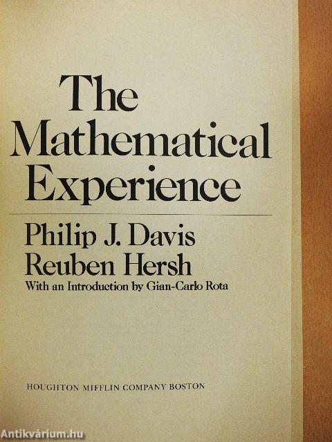 The Mathematical Experience