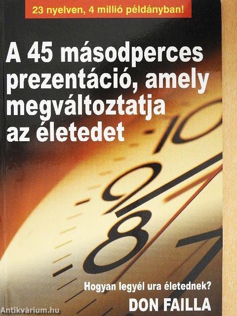 A 45 másodperces prezentáció, amely megváltoztatja az életedet