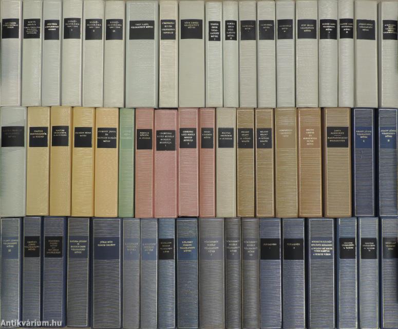 "55 kötet a Magyar Remekírók sorozatból (nem teljes sorozat)"