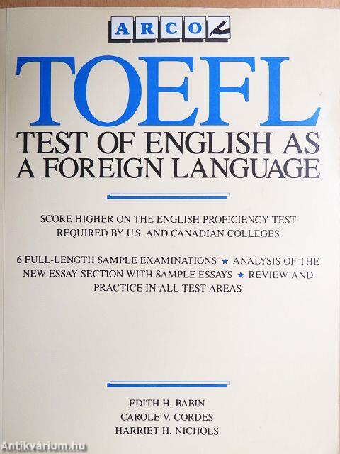 Toefl test of English as a Foreign Language