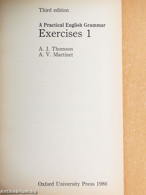A Practical English Grammar Exercises 1-2
