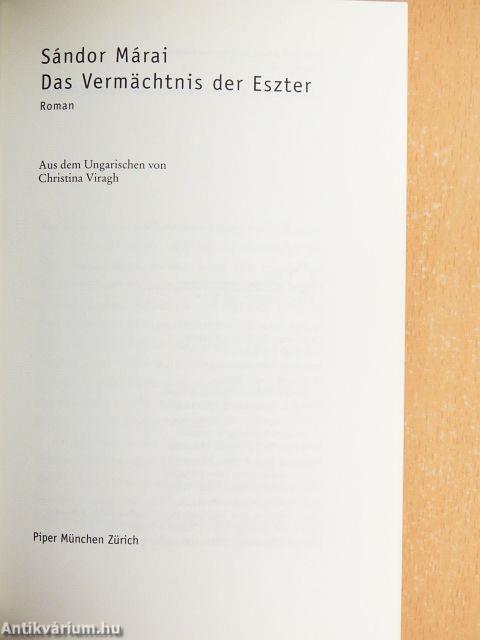Das Vermächtnis der Eszter