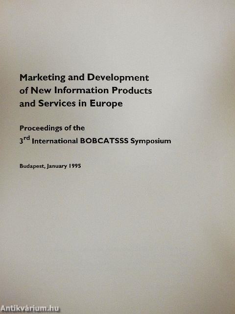 Marketing and Development of New Information Products and Services in Europe