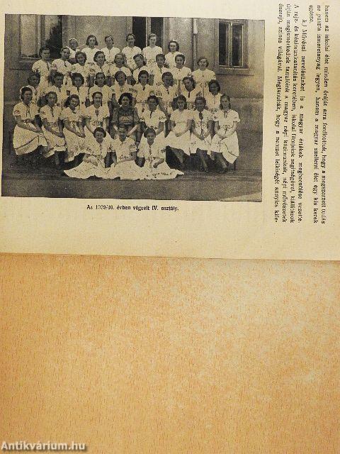 A rákosszentmihályi Tröszter Mária Áll. Segélyezett Községi Polgári Leányiskola évkönyve az 1939-40. iskolai évről