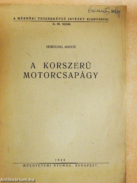 A korszerű motorcsapágy