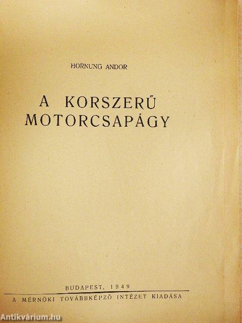 A korszerű motorcsapágy