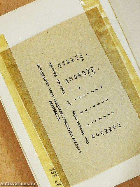 Magyar statisztikai zsebkönyv 1970.