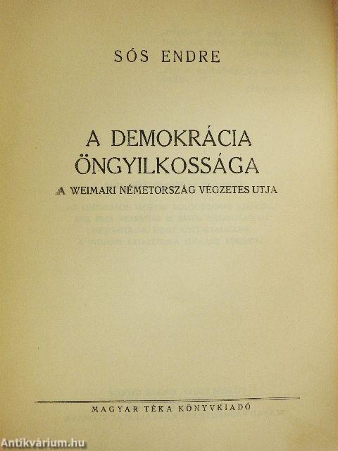 A demokrácia öngyilkossága