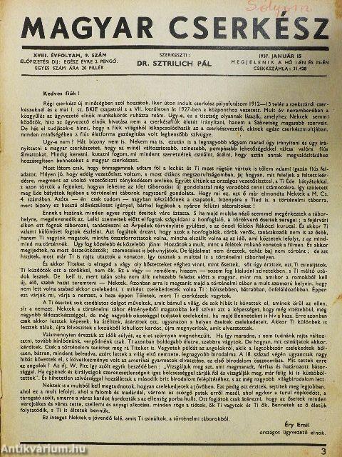 Magyar Cserkész 1937. január 15.