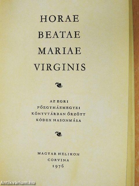 Horae Beatae Mariae Virginis/A kódex díszítése I-II.